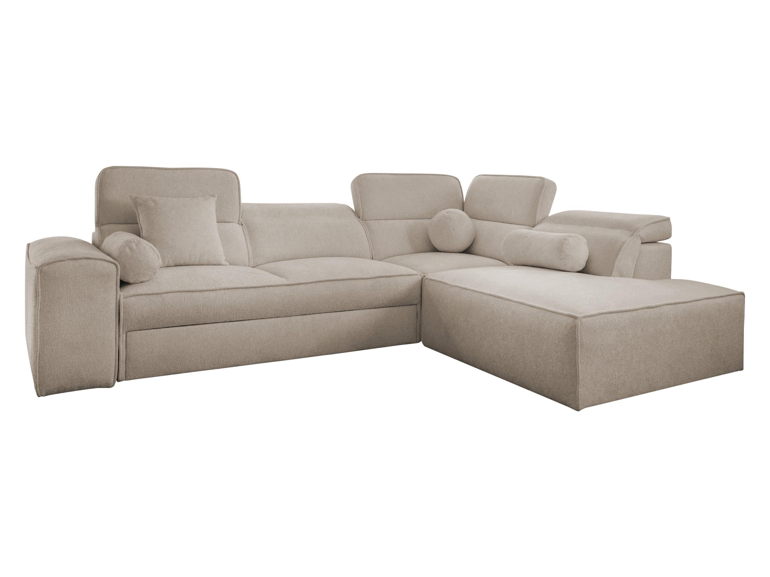 ECKSCHLAFSOFA Viveri VII, Seite: Rechts - Hellbraun, Holz/Textil (276/214cm) - MIRJAN24