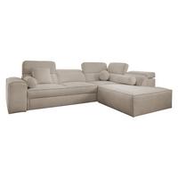 ECKSCHLAFSOFA Vito VII, Seite: Rechts - Hellbraun, Holz/Textil (276/214cm) - MIRJAN24