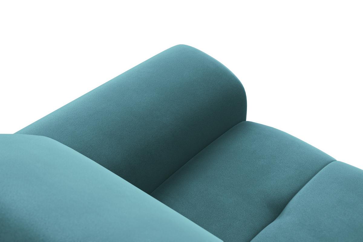 SOFA FIERO 2-Sitzer, Minter Veloursstoff - Schwarz/Mintgrün, Holz/Textil (170/82/103cm) - Courtois Laville