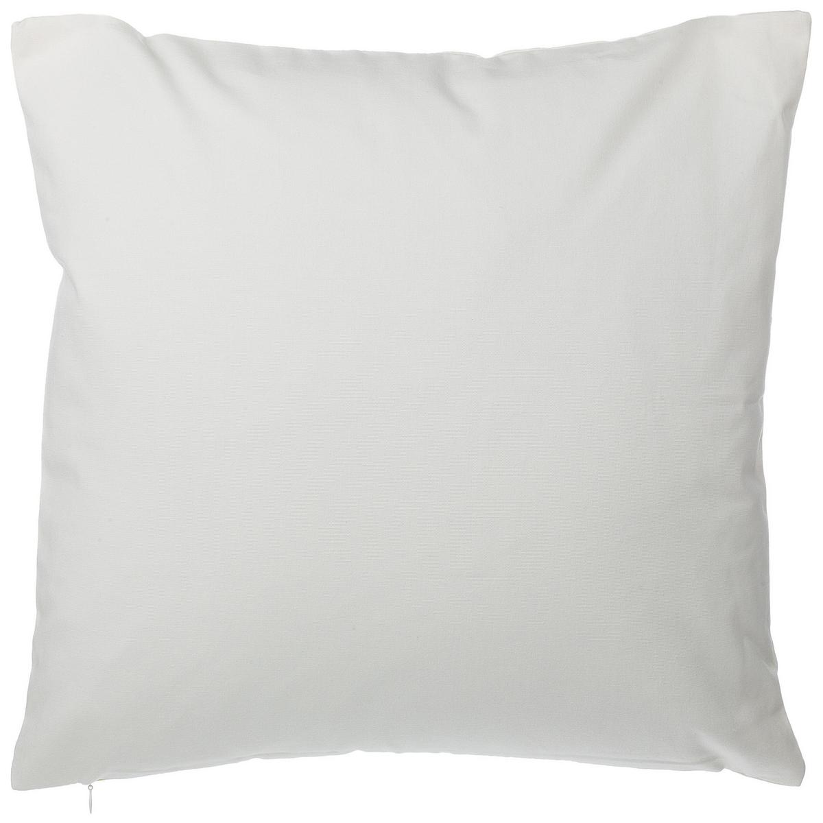 DEKOKISSEN 2er-Set Weiß 45/45 cm Clarkia - Weiß, Naturmaterialien/Textil (45/45cm) - Beliani