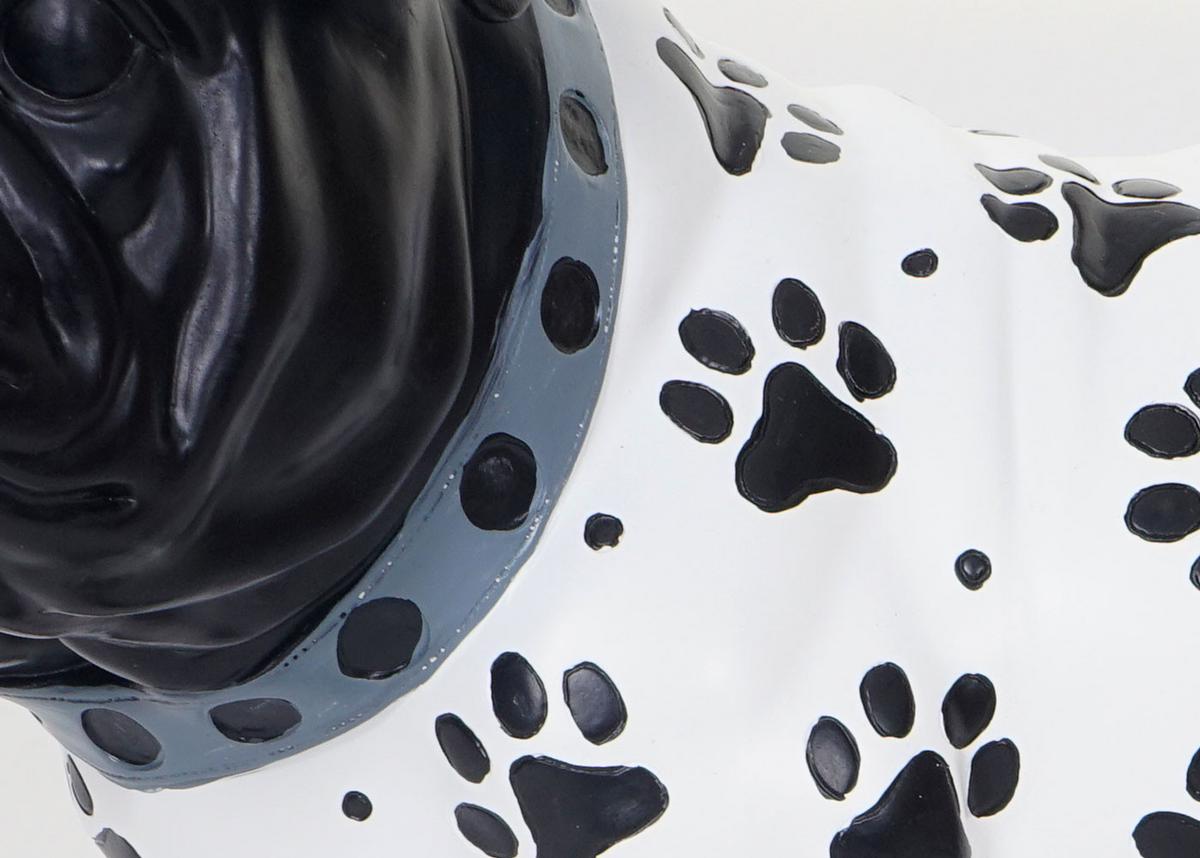 DEKO FIGUR BULLDOGGE Schwarz - Schwarz, Stein (21/25/19cm) - MCW