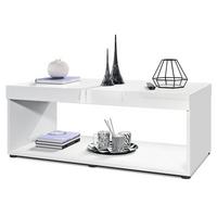 COUCHTISCH Pure Tischplatte und Blenden in Weiß Hochglanz - Weiß Hochglanz, Holzwerkstoff (58/104/40.5cm) - Vladon