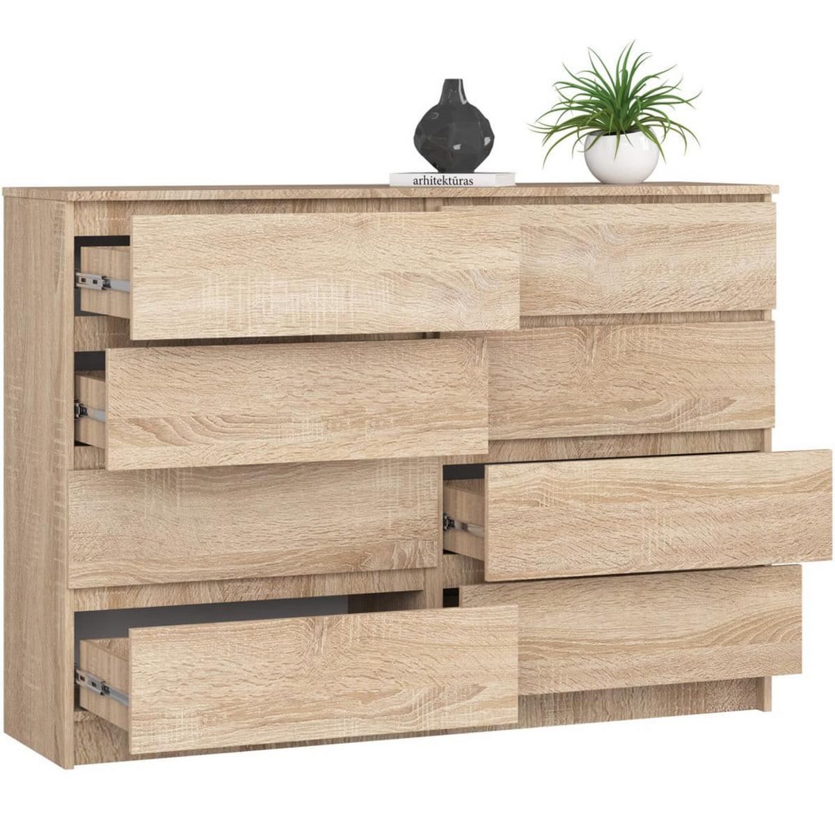 KOMMODE Eiche Sonoma 99/138/40 - Sonoma Eiche, Holzwerkstoff (138/99/40cm) - RAUMHIRSCH FURNITURE