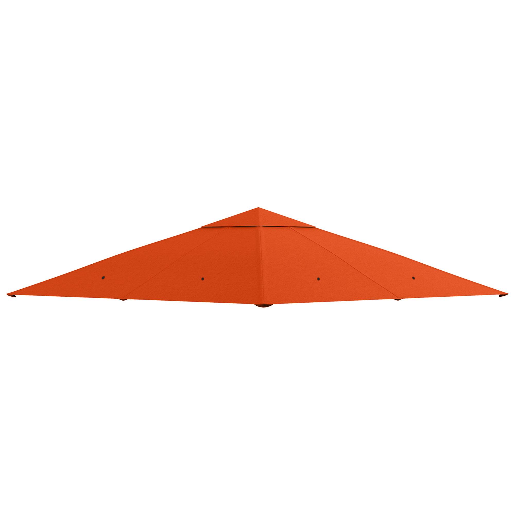 PAVILLONDACH, Sonnenschutz, Orange - Orange, Kunststoff (298/1/298cm) - Outsunny