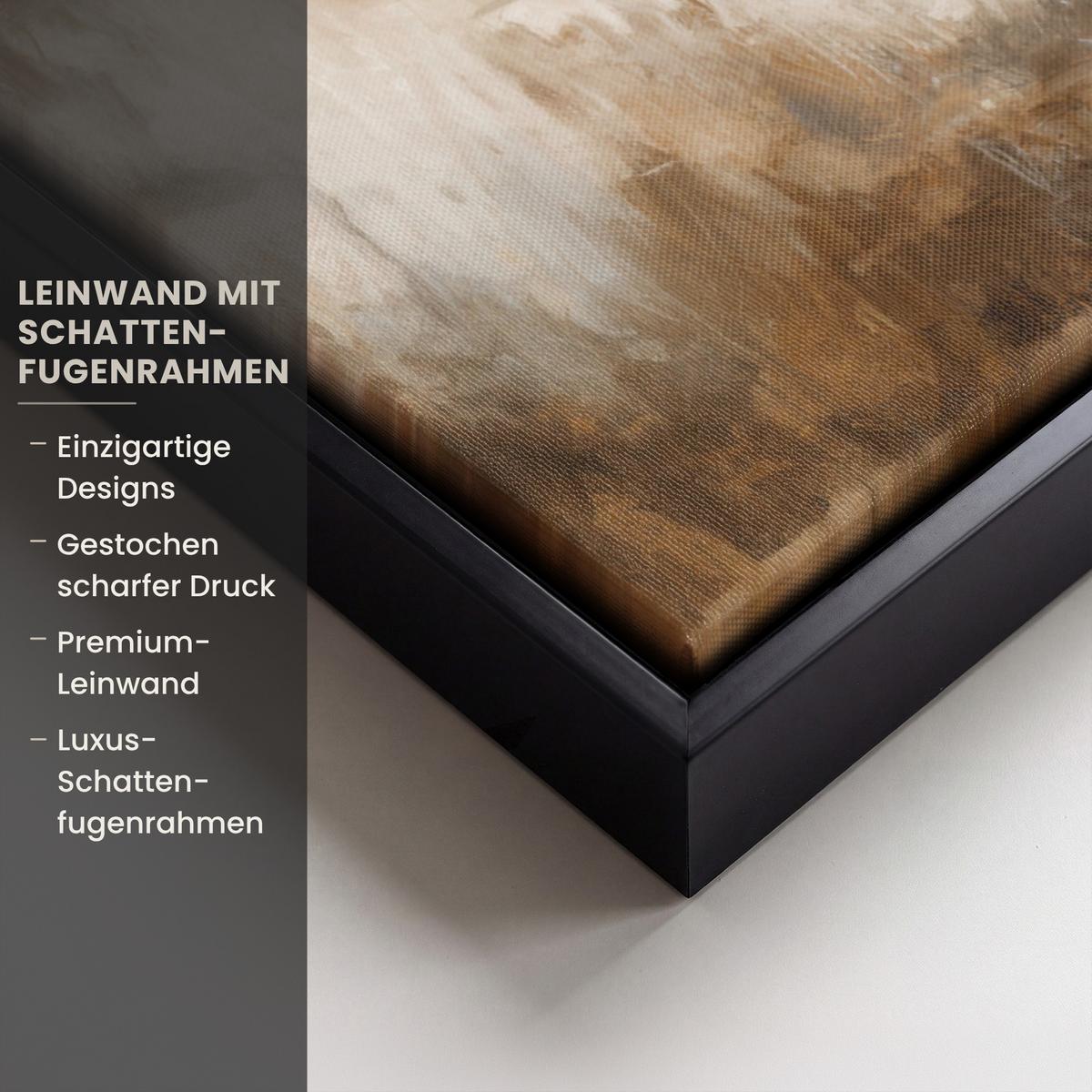 LEINWAND Bilder mit Rahmen - Jesus - Kniend - Waldlandschaft - Betend - 70x50 - Beige, Textil (70/50cm) - MuchoWow