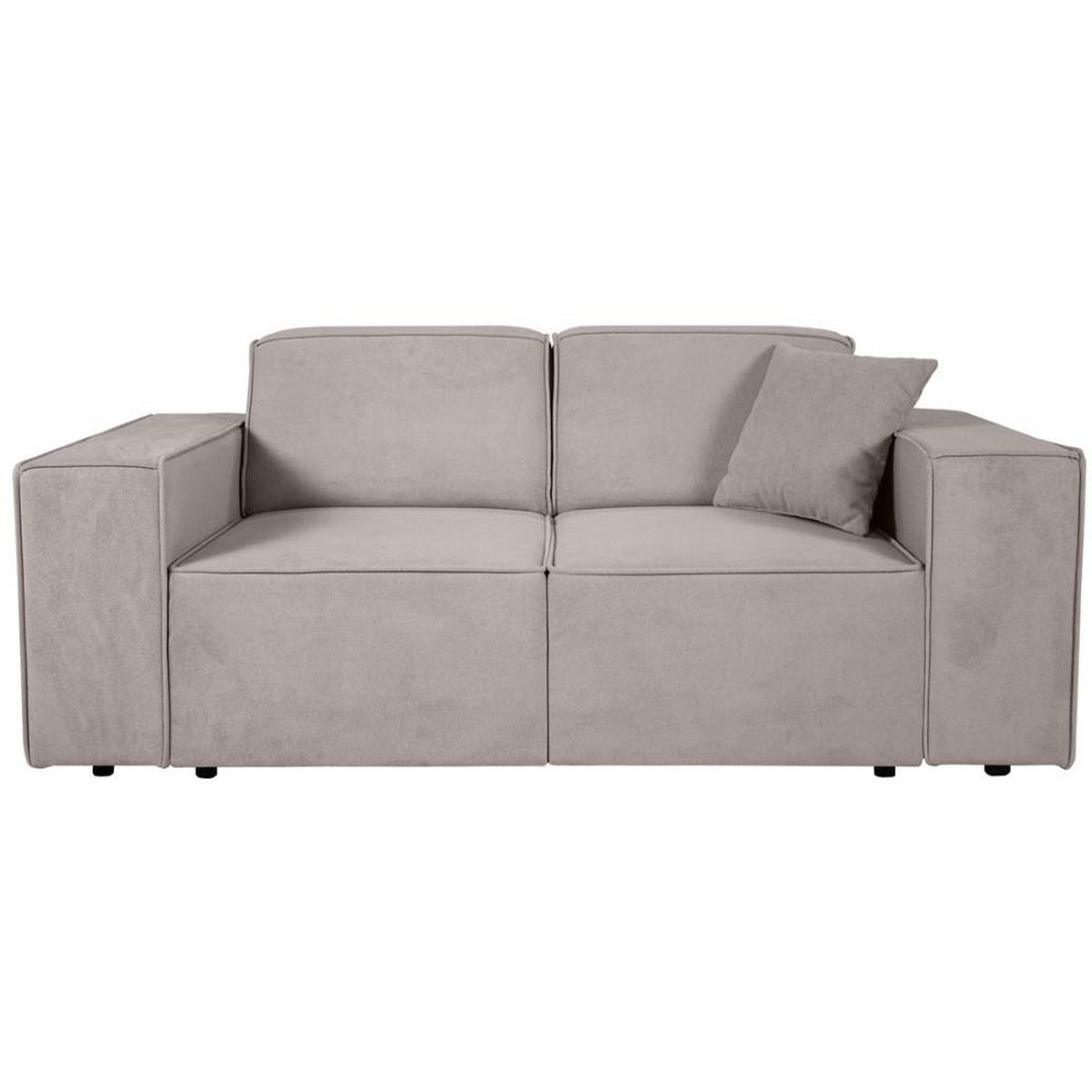 2-SITZER SOFA Pedro ohne Schlaffunktion cappuccino - Schwarz/Cappuccino, Textil (185/75/88cm) - Beautysofa