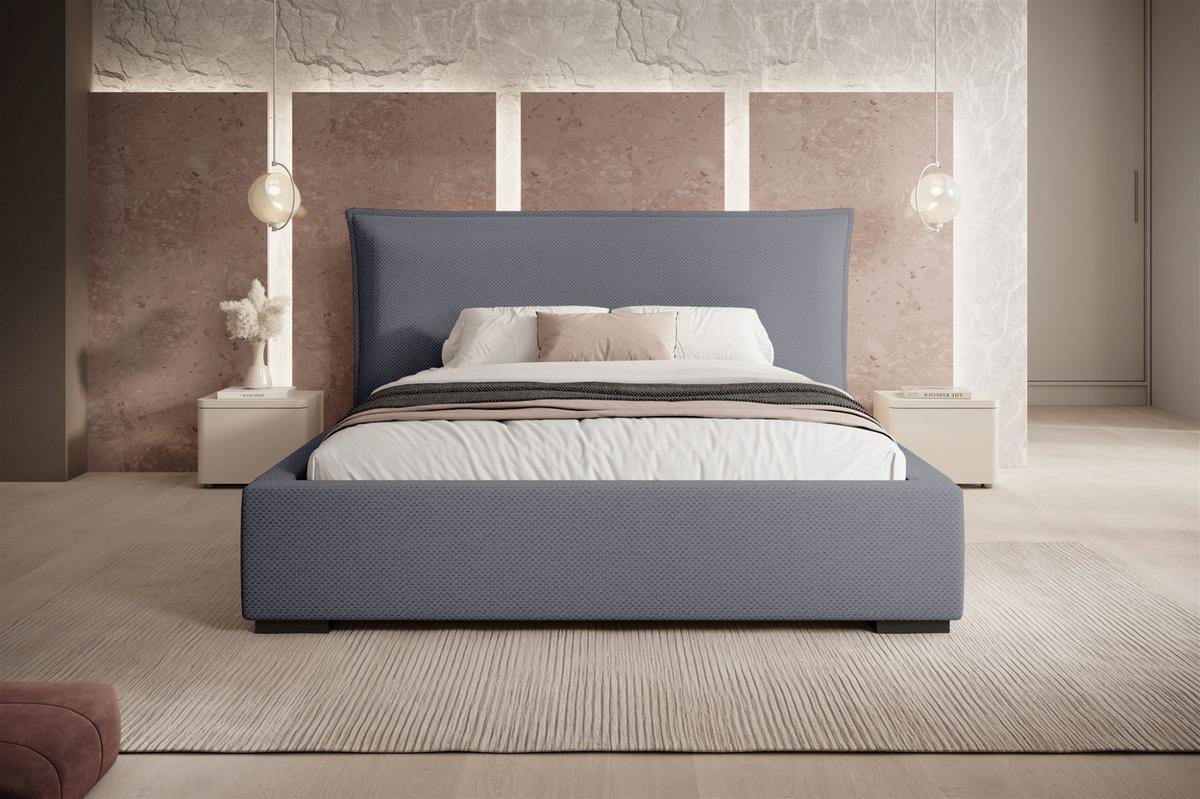 POLSTERBETT Amada Komplettset In Pop - Grau, Holzwerkstoff/Textil (160/200cm) - Fun Möbel