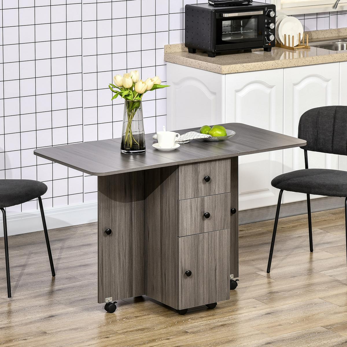 ESSTISCH Oryvin 120/60/76.5 cm - Grau, Holz (120/60/76.5cm) - ZMH