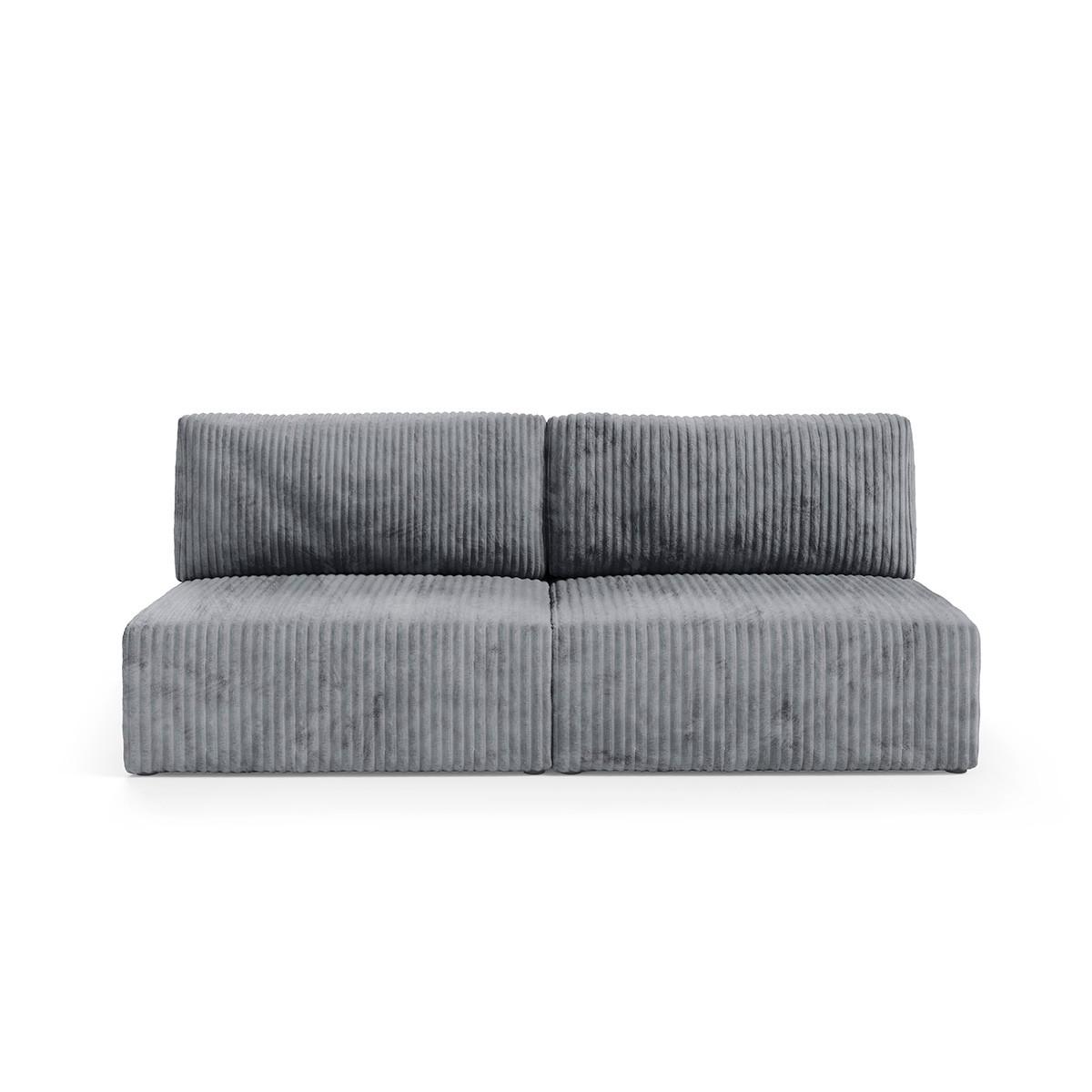 SOFA Angela 3 Sitzplätze Dunkelgrau - Grau, Holz (216/86/102cm) - Petits-meubles