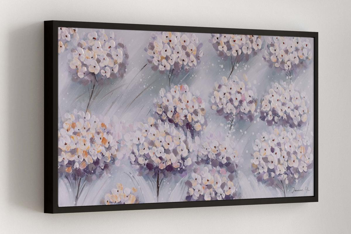 ACRYLBILD HANDGEMALT 120/60 cm - Blau/Grau, Holz/Textil (120/60cm) - KUNSTLOFT