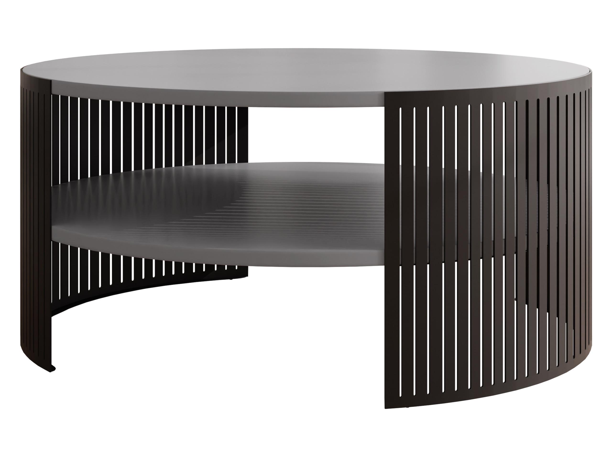 COUCHTISCH Fikoli - Hellgrau/Schwarz, Holzwerkstoff/Metall (75/75/40cm) - MIRJAN24