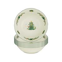 DESSERTSCHALE Marieluise Weihnachten weiß-grün ø 15,1 cm 6er Set - Weiß/Grün, Keramik (15.1cm) - Seltmann Weiden