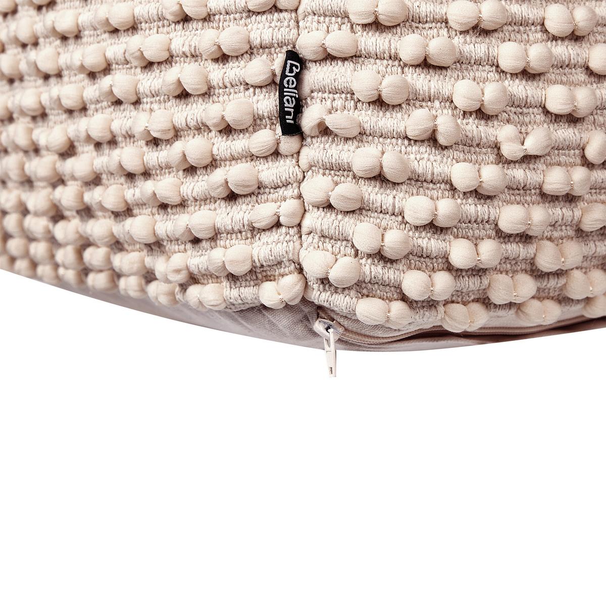 POUF Taupe Kingri - Taupe, Naturmaterialien (50/35/50cm) - Beliani