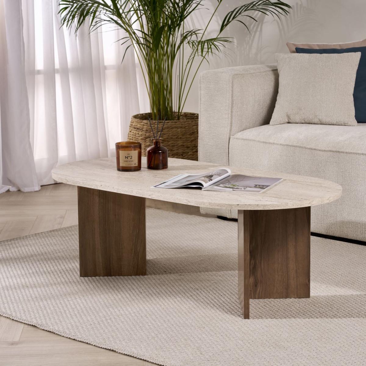 COUCHTISCH - iris 119/60/39,8 cm - Eichefarben, Holzwerkstoff (65/60/39.8cm) - Calicosy