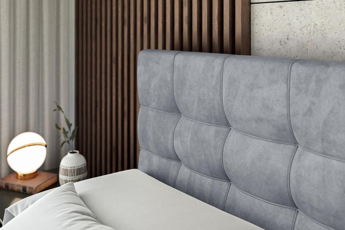 BOXBETT mit H3-Matratze und Lattenrost - BERO - 140x200 Grau - Grau, Holzwerkstoff (140/200cm) - ALTDECOR