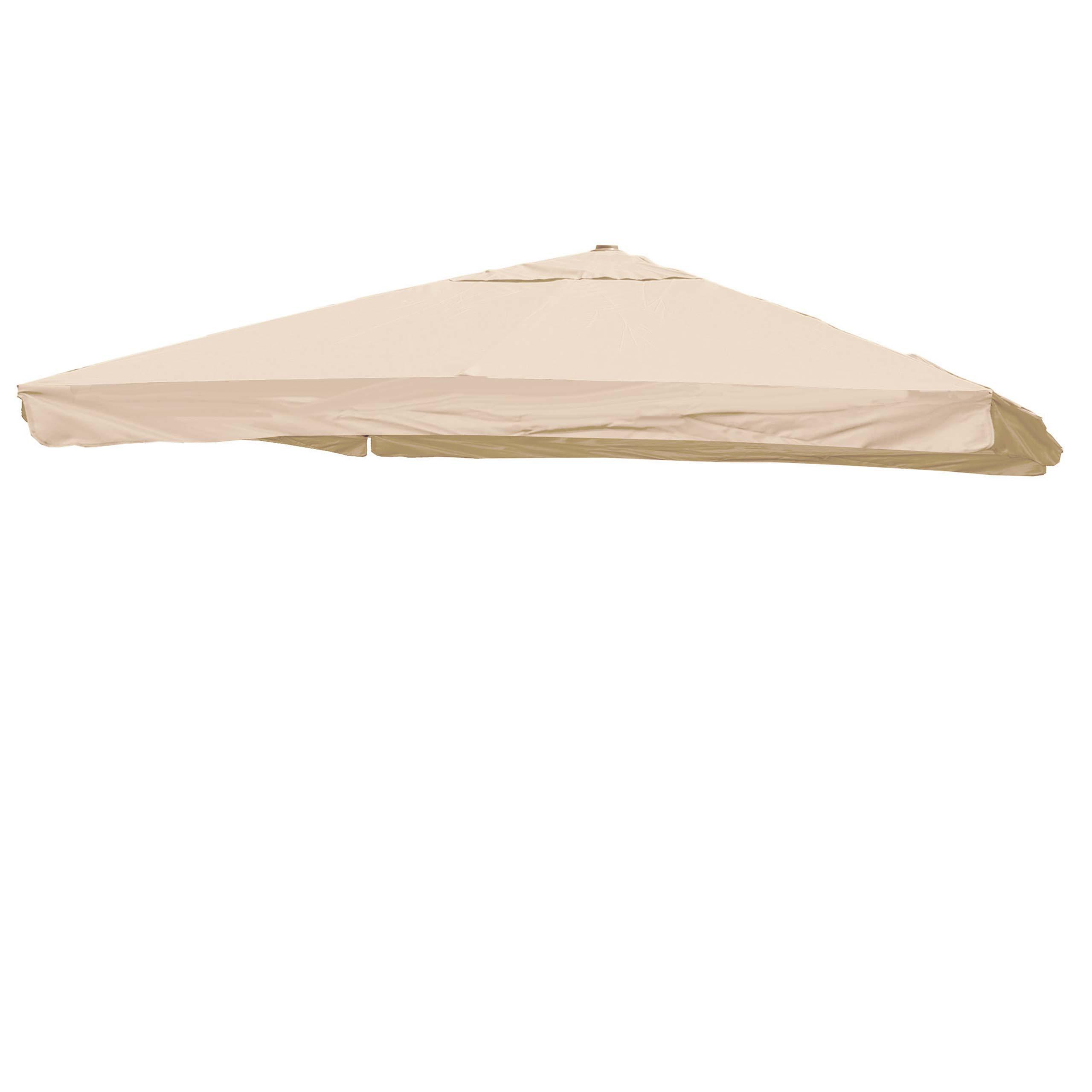 ERSATZ-BEZUG FÜR SCHIRM Cremeweiß - Weiß, Textil (335/335cm) - MCW