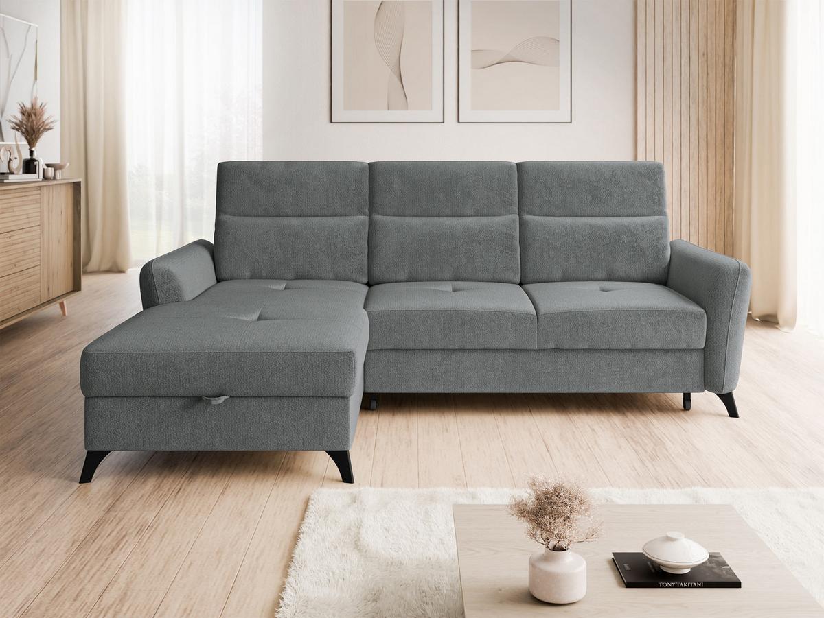 ECKSOFA Talia, Seite: Links LC-2R - Graphitfarben/Schwarz, Holz/Kunststoff (238/167cm) - MIRJAN24