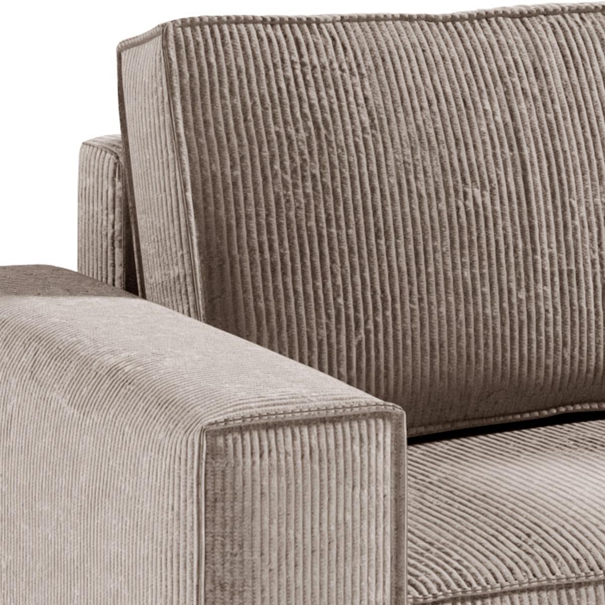 ECKSOFA Isaac 4 Sitzplätze Taupe - Taupe, Holzwerkstoff (294/185cm) - Petits-meubles
