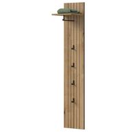 GARDEROBENPANEEL Evoke Eiche 31 x 160 cm, Wandgarderobe mit Kleiderstange - Eiche Artisan, Glas/Holzwerkstoff (31/160/27cm) - Inn.Furn