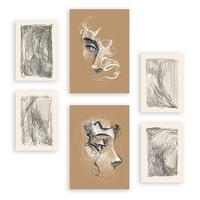 POSTER Set Mit 6 Künste Messen In Weibliche Zusammenfassung A3 & A4 Rahmenlos - Klar, Papier (29/3cm) - Nacnic