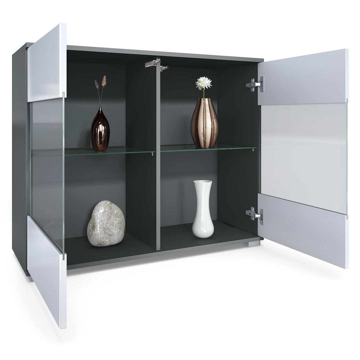 KOMMODE Bari Eiche sägerau - Eiche San Remo, Holzwerkstoff (92.5/75.5/35cm) - Vladon
