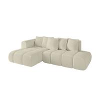 ECKSOFA Ottomane Links CLOUD-L-v1 280x185x90 Beige Bouclé - Beige, Holzwerkstoff/Kunststoff (180/289cm) - ALTDECOR