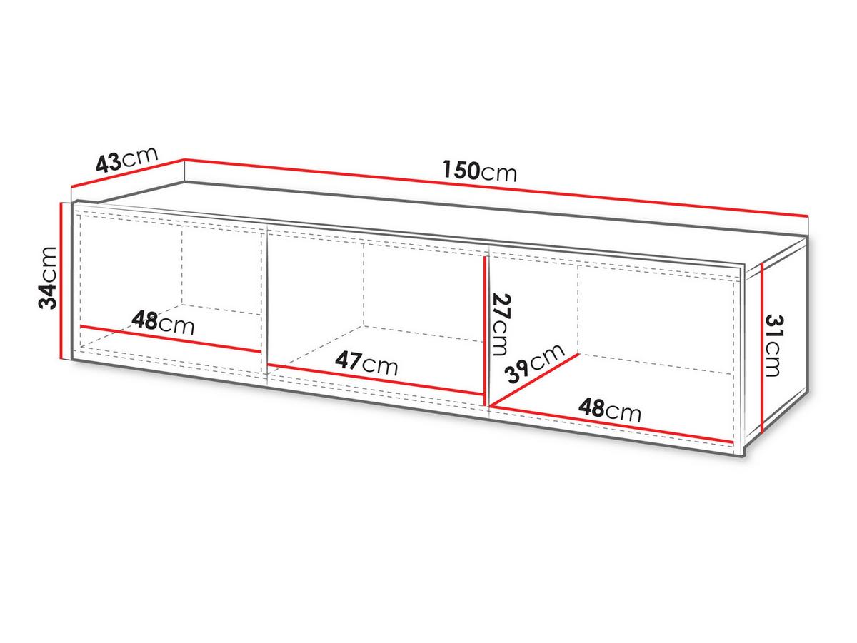 TV-LOWBOARD Calabrini 150 04 - Nussbaumfarben, Holzwerkstoff (150/37/43cm) - MIRJAN24