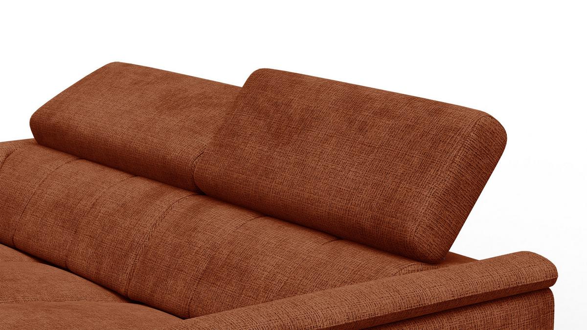 RELAXSOFA RODEN 3-Sitzer, rostrot - Orange, Holz/Textil (194/82/103cm) - Wozimo