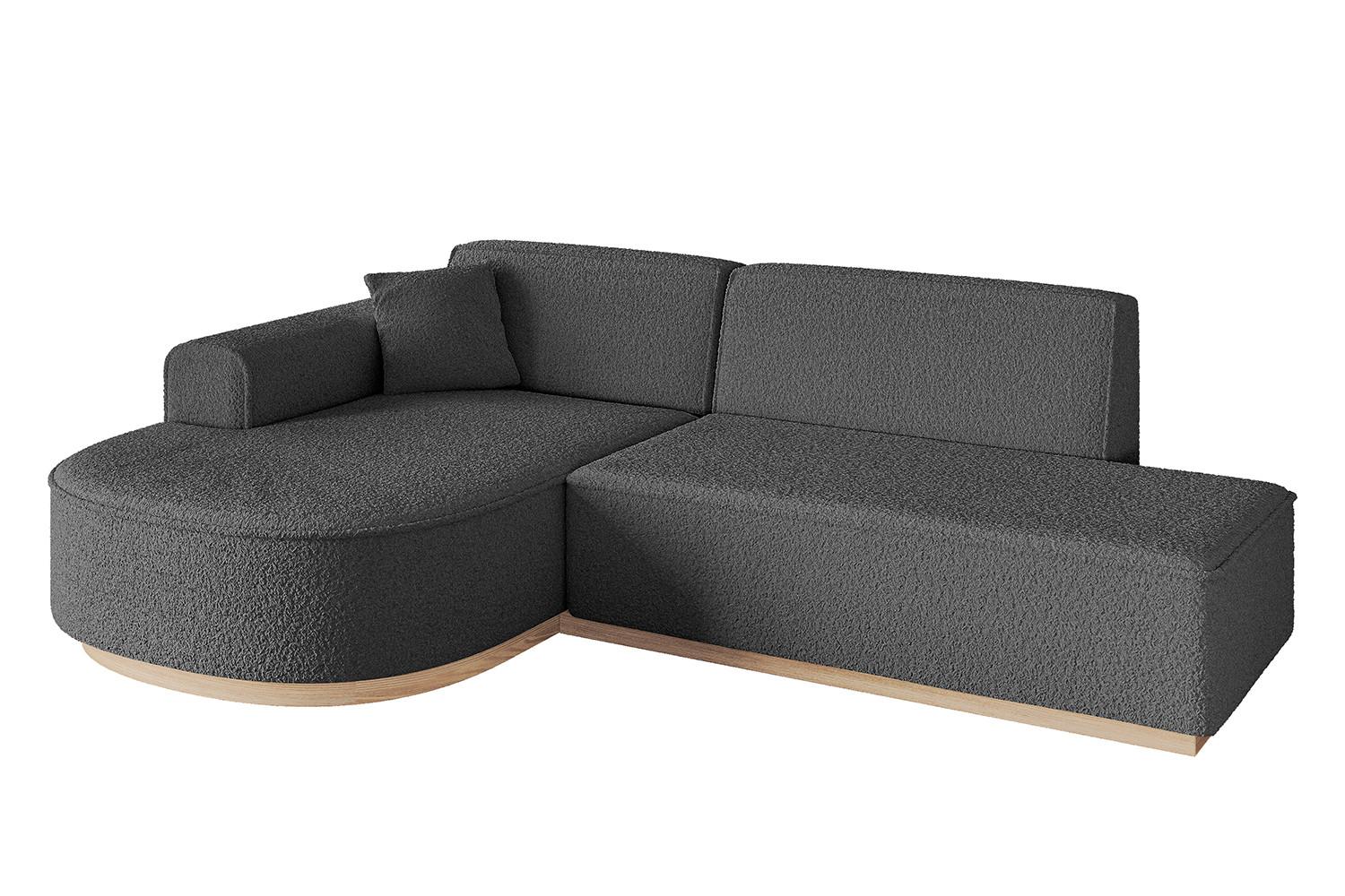ECKSOFA Ottomane Links ARRIO-L1 - 243x171x83 cm Grau - Grau, Holzwerkstoff/Textil (243/171cm) - ALTDECOR