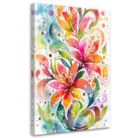 LEINWANDBILD Blumen 80x120cm - Multicolor, Textil (80/120cm) - Feeby