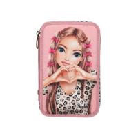 3-FACH FEDERTASCHE LEOHEART MIT SCHLEIFEN TOPModel rosa 7,5 x 13 x 20 cm - Rosa, Kunststoff (13/20/7.5cm) - Depesche Germany