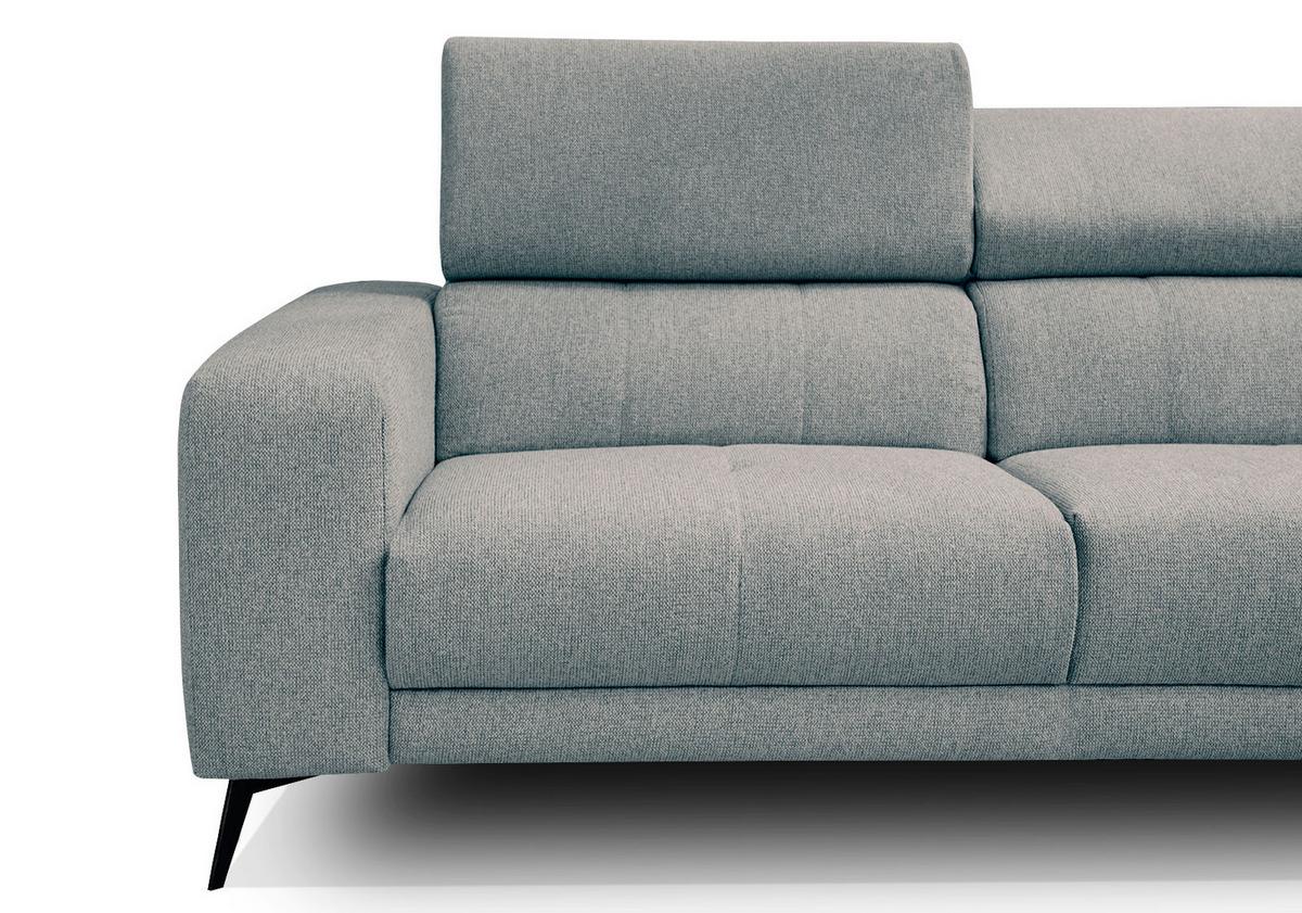 ECKSOFA MORELLO 5-Sitzer, mintgrün - Schwarz/Mintgrün, Holzwerkstoff/Textil (287/228cm) - Wozimo
