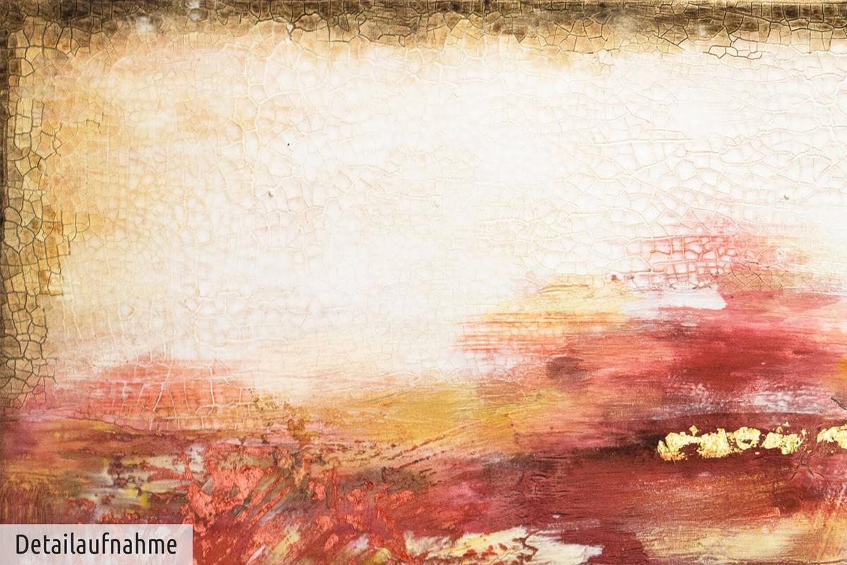 ACRYLBILD HANDGEMALT 150/50 cm - Rot, Holz/Textil (150/50cm) - KUNSTLOFT