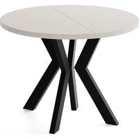 ESSTISCH Savio rund ausziehbar verlängerbar XXL, Kaschmir 100-200/100/77 cm - Kaschmir/Beige, Holz/Holzwerkstoff (100/200/77cm) - WFL GROUP