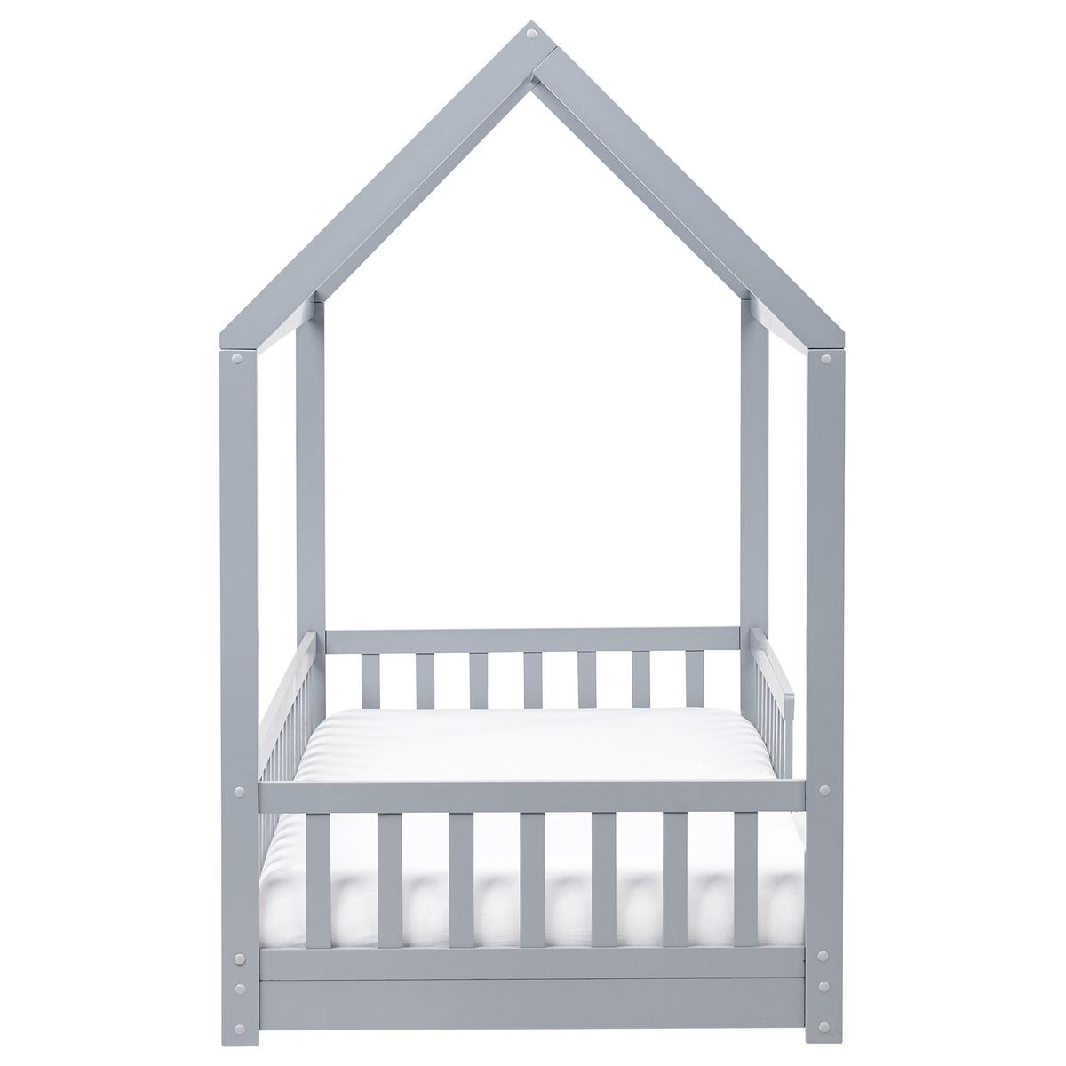 KINDERBETT 90x200 cm Grau Cossaye - Grau, Holz (90/200cm) - Beliani