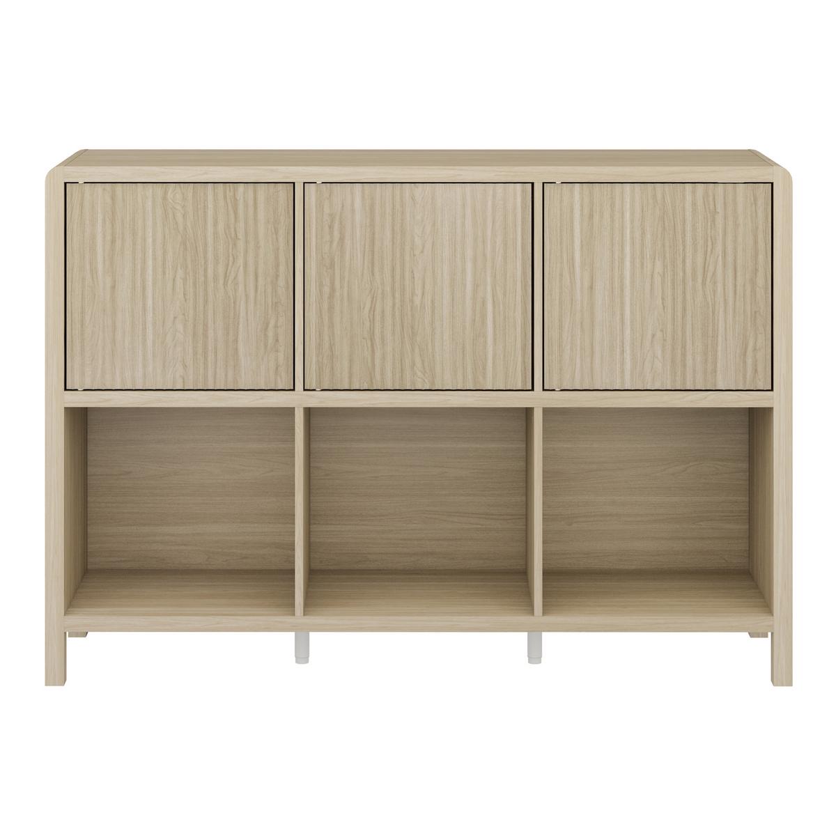 SIDEBOARD Lukkodso - Eichefarben, Holzwerkstoff (110/76.5/30cm) - [en.casa]