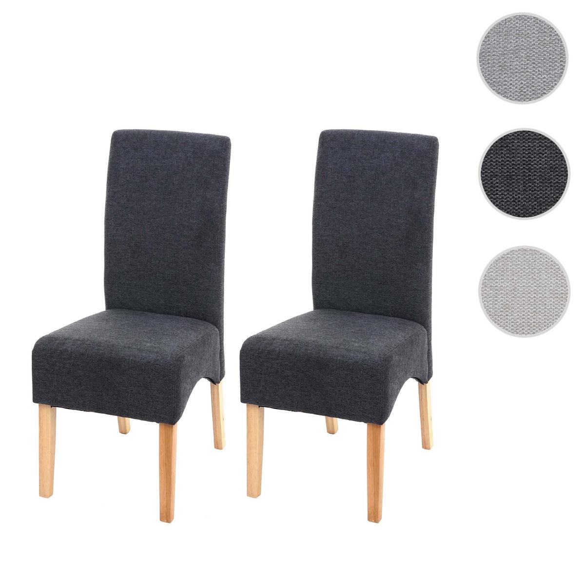 ESSZIMMERSTUHL Anthrazit 2er-Set - Dunkelgrau/Anthrazit, Textil (44/100/56cm) - MCW