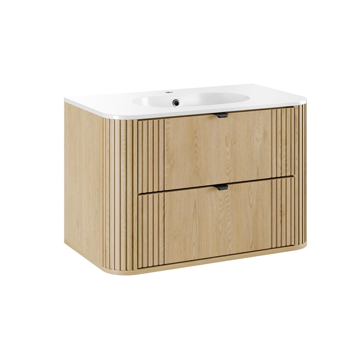 WASCHTISCH 80cm Mila Helle Eiche - Braun, Holzwerkstoff (80/52/46cm) - Petits-meubles