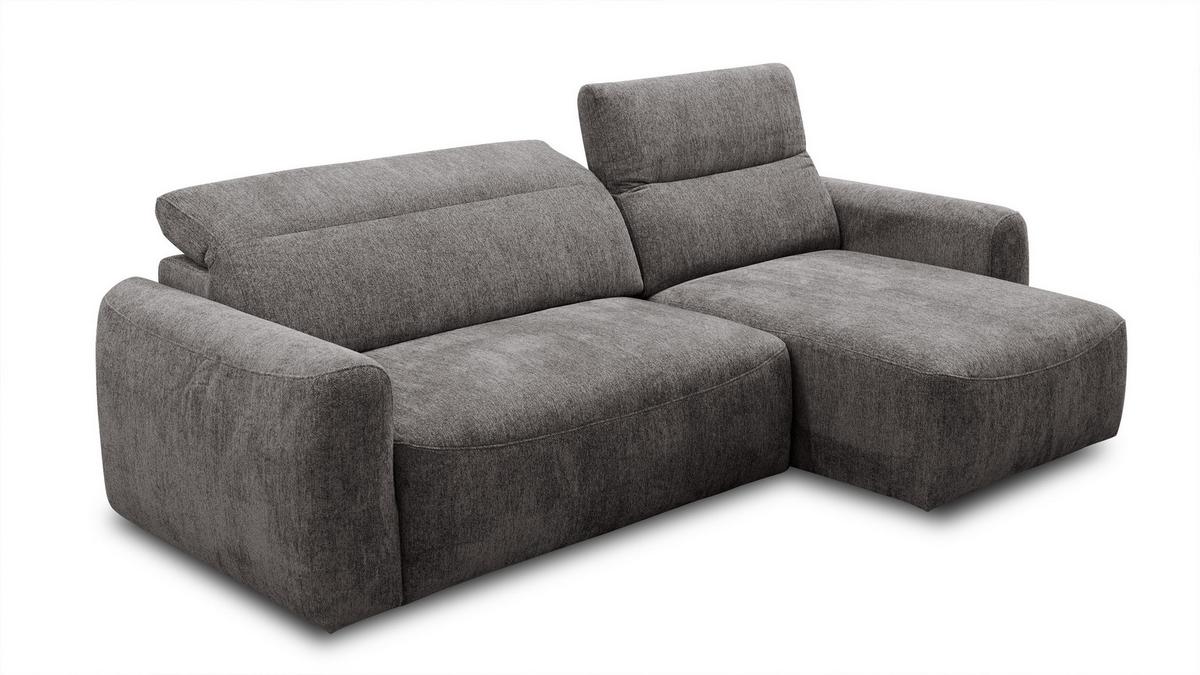 ECKSOFA NERO 4-Sitzer, dunkelgrau - Dunkelgrau/Schwarz, Holz/Textil (272/81/159cm) - Wozimo