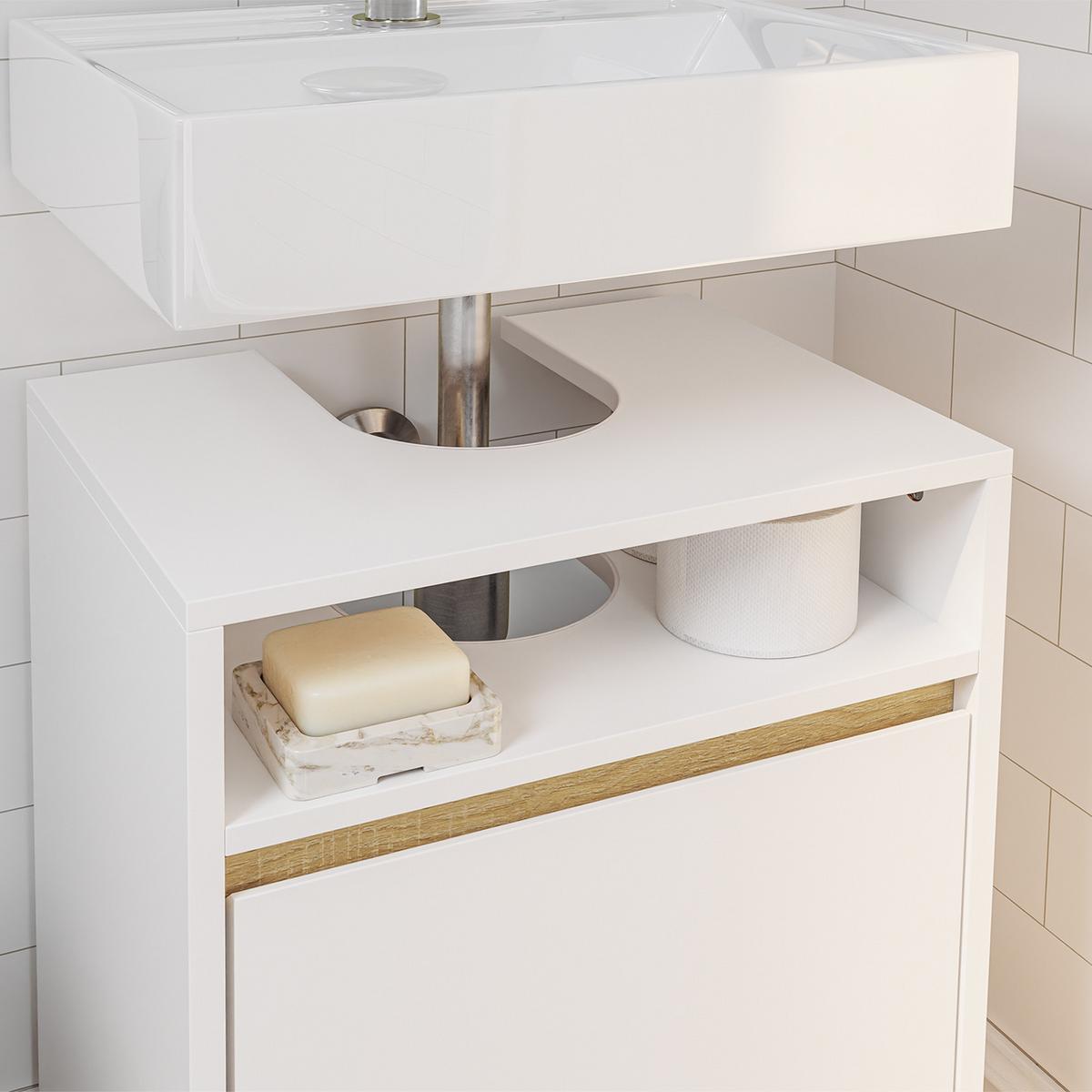 UNTERSCHRANK für Waschbecken BZR222-W - Ahornfarben, Fell (40/60/36cm) - SoBuy