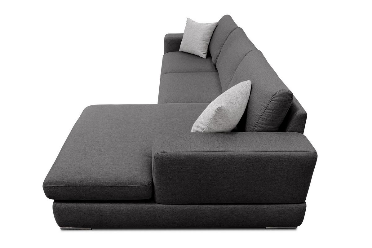 ECKSOFA OTTO 4-Sitzer, dunkelgrau - Dunkelgrau, Holzwerkstoff/Textil (279/159cm) - Wozimo