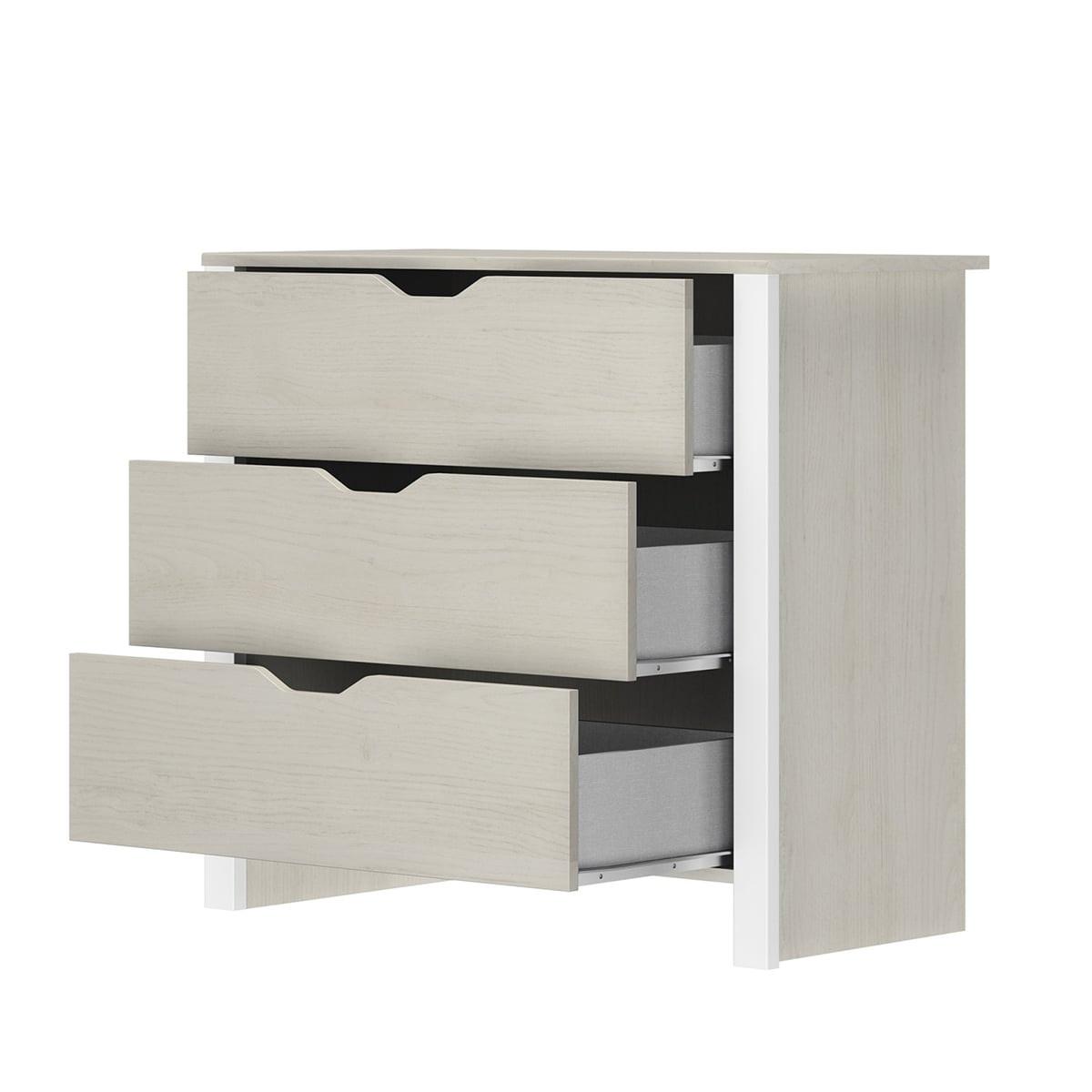 KOMMODE 3 Schubladen Nairobi - L88 x H80 x P43 cm - Grau, Holzwerkstoff (43/80/94cm) - Calicosy
