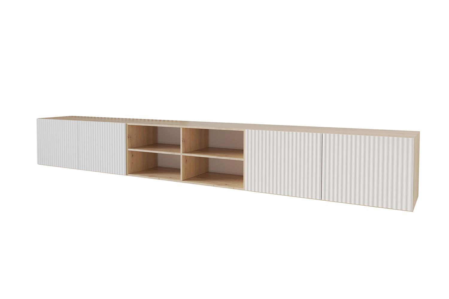 LOWBOARD NOA-2-W 3x100x40x40 cm - Artisan / Weiß - Weiß, Holzwerkstoff (300/40/40cm) - ALTDECOR