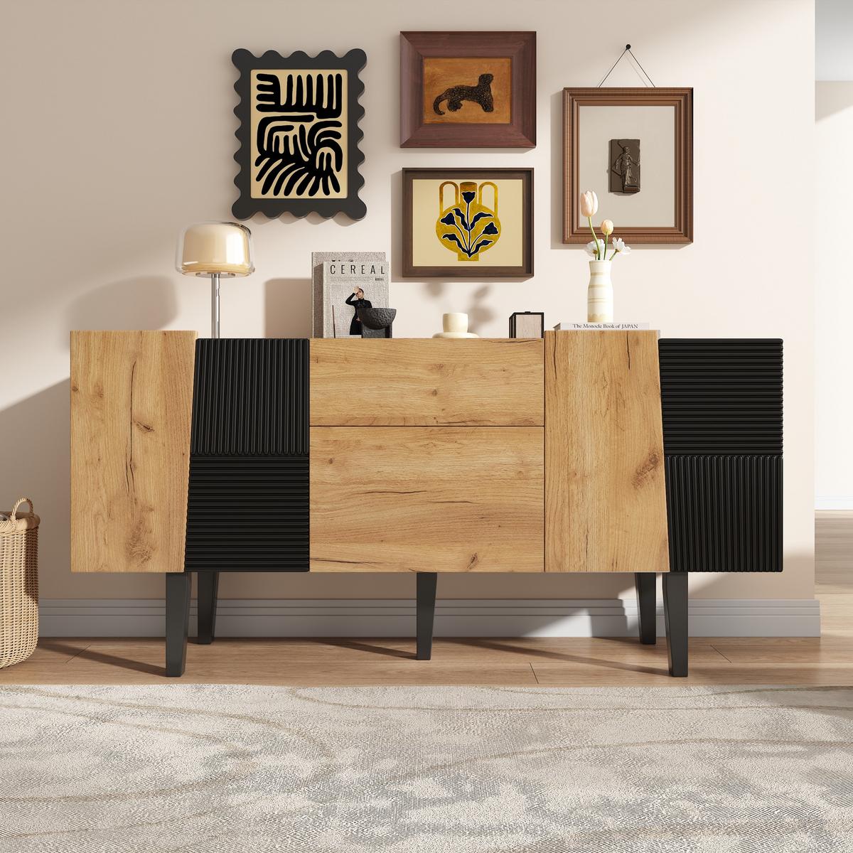 TV-SCHRANK Oak-coloured 40/140/70 cm - Eichefarben, Holz (140/70/40cm) - Urban Meuble