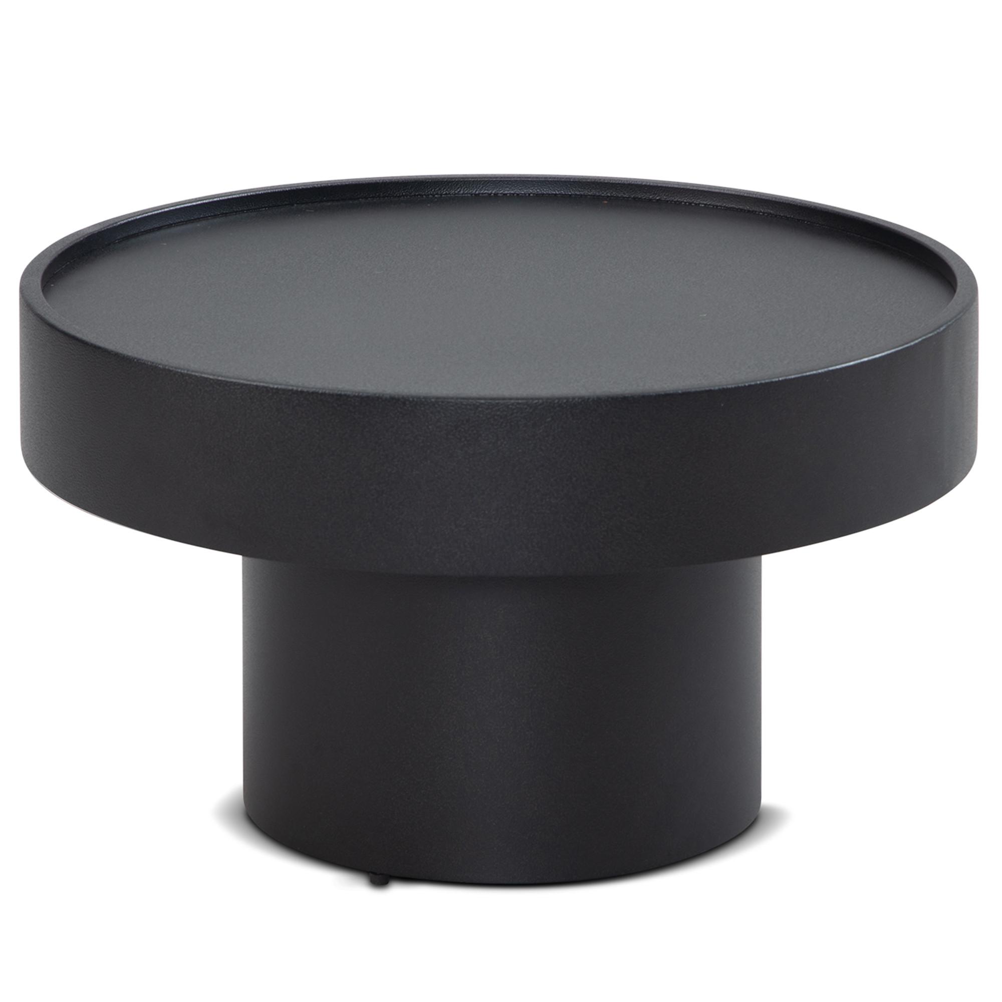 COUCHTISCH Schwarz Metall, Pilz-Design, Maße 60x60x36 cm - Schwarz, Metall (60/60/36cm) - KADIMA DESIGN