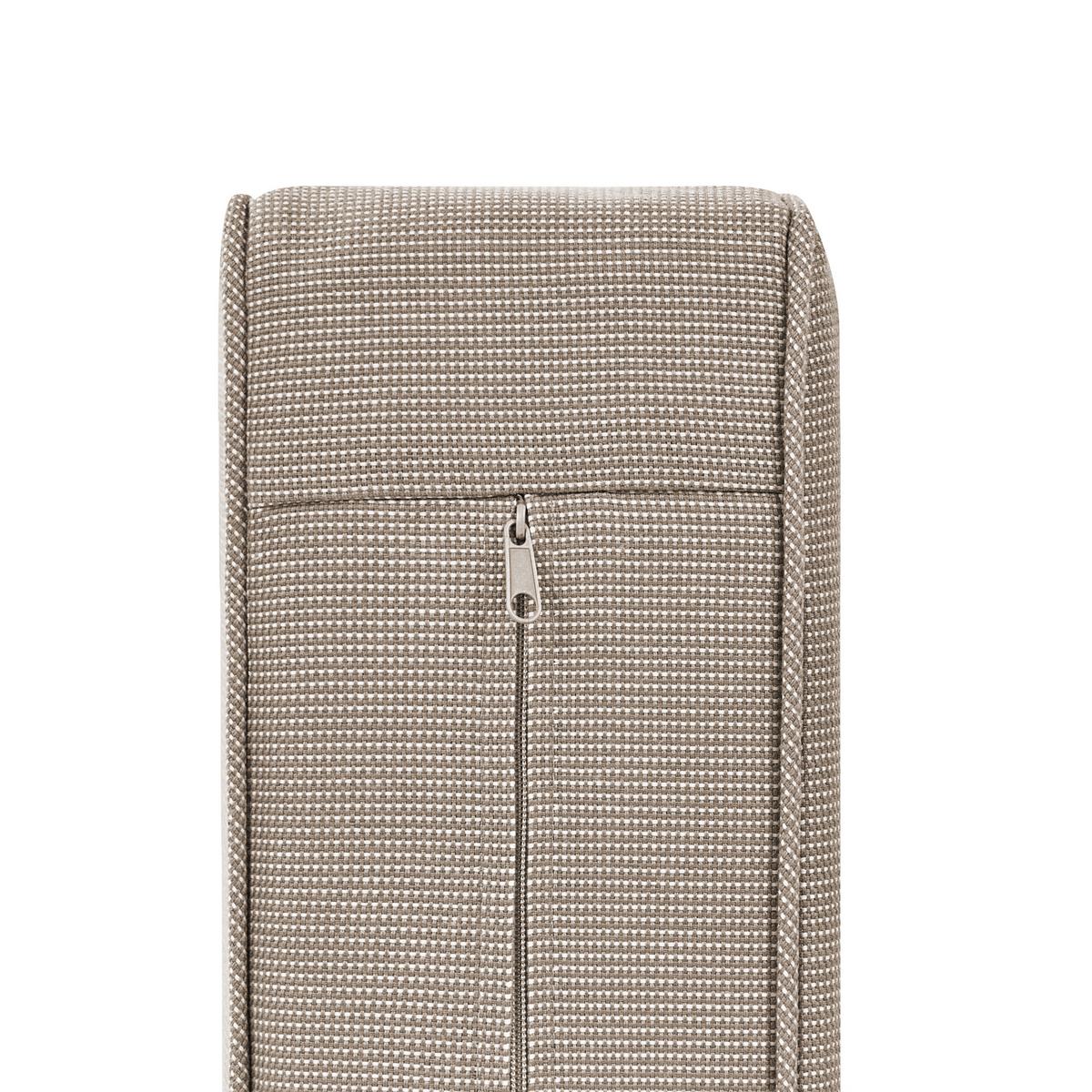 GARTENSOFA 2-Sitzer Akazienholz mahagonibraun Auflagen taupe Trani - Beige/Grau, Holz (150/72/75cm) - Beliani