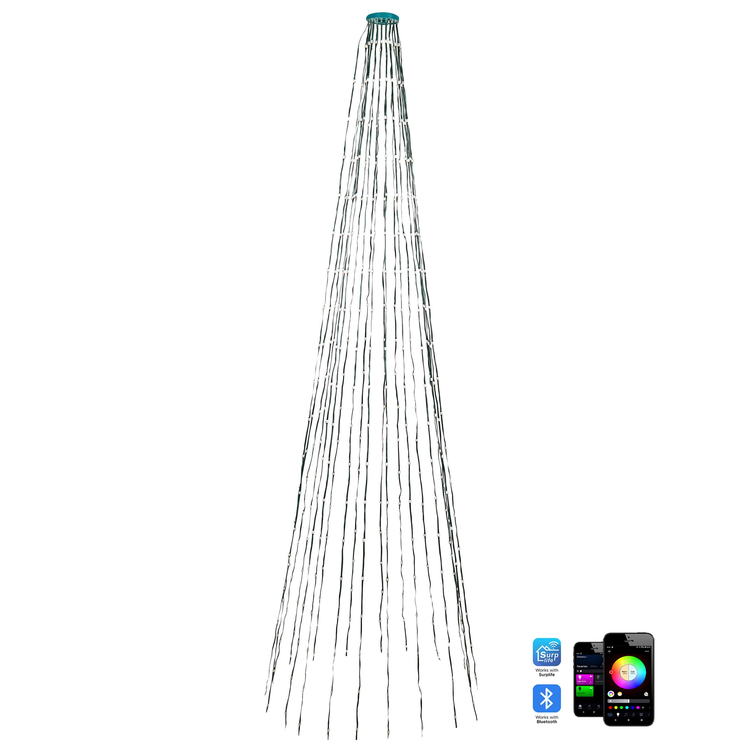 WEIHNACHTSBELEUCHTUNG 200 cm Bunt Saarloq - Multicolor, Kunststoff (200cm) - Beliani