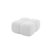 POUF Miko-Puf 90x90x45 cm Weiß Bouclé Modular Sitzhocker - Schwarz/Weiß, Holzwerkstoff/Kunststoff (90/43/90cm) - ALTDECOR