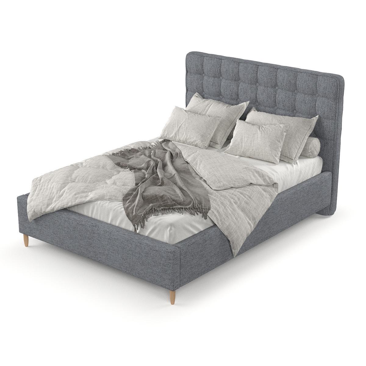 POLSTERBETT Paloma 120/200 cm Grau im Neve Stoff - Naturfarben/Grau, Holz/Holzwerkstoff (120/200cm) - AltaBeds