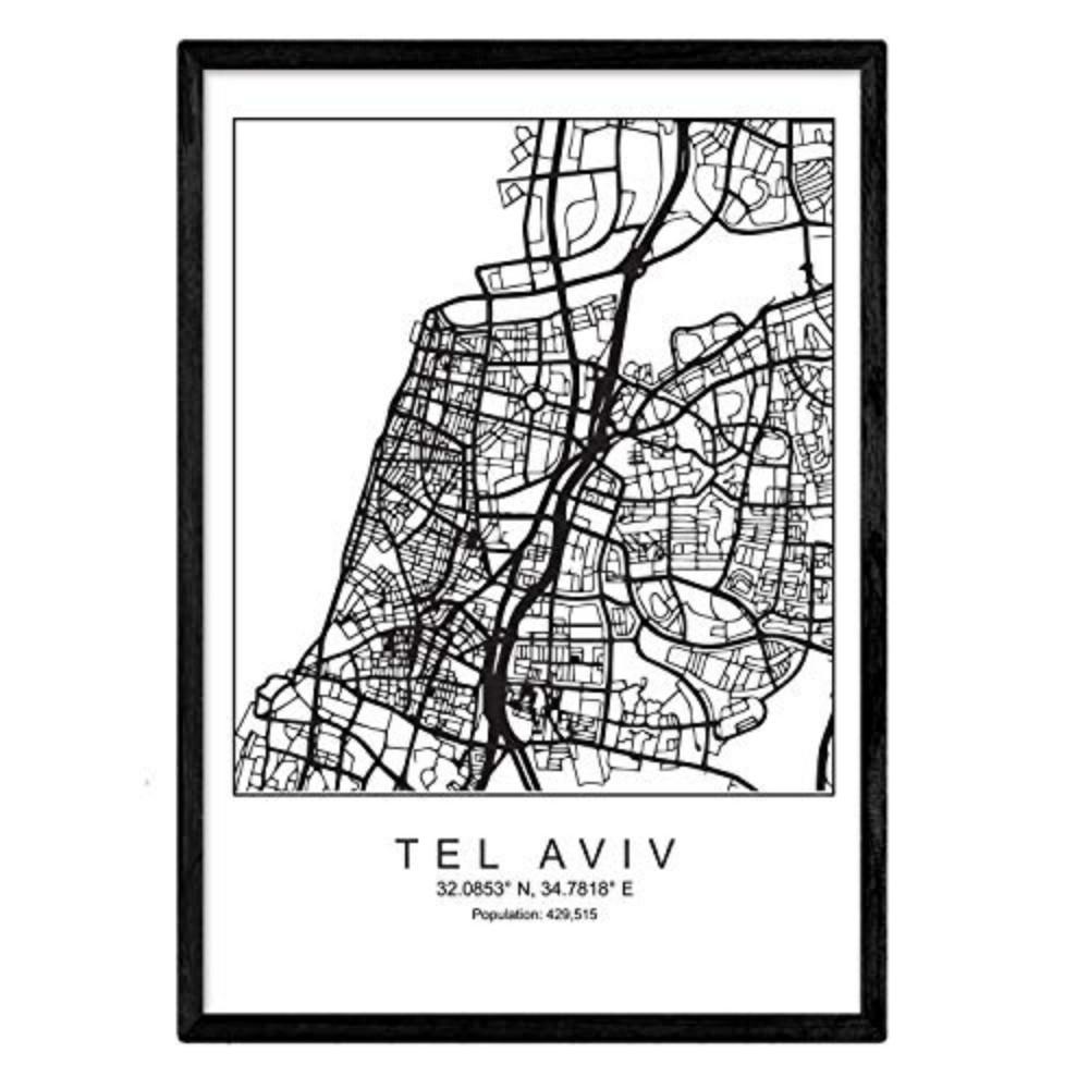 POSTER Tel Aviv Skandinavischen Stil A3 Rahmenlos - Klar, Papier (29.7/5/42cm) - Nacnic